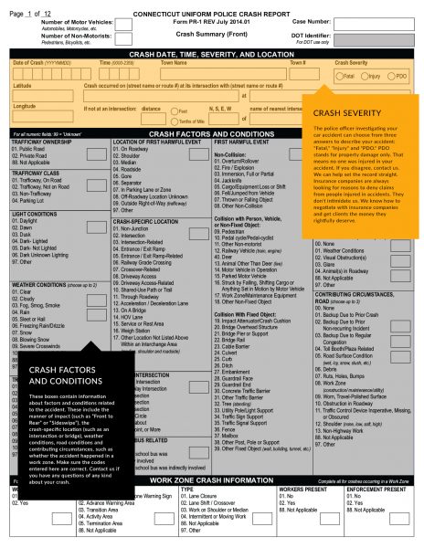 Reading Your Car Accident Report : Law Offices of Mark E. Salomone